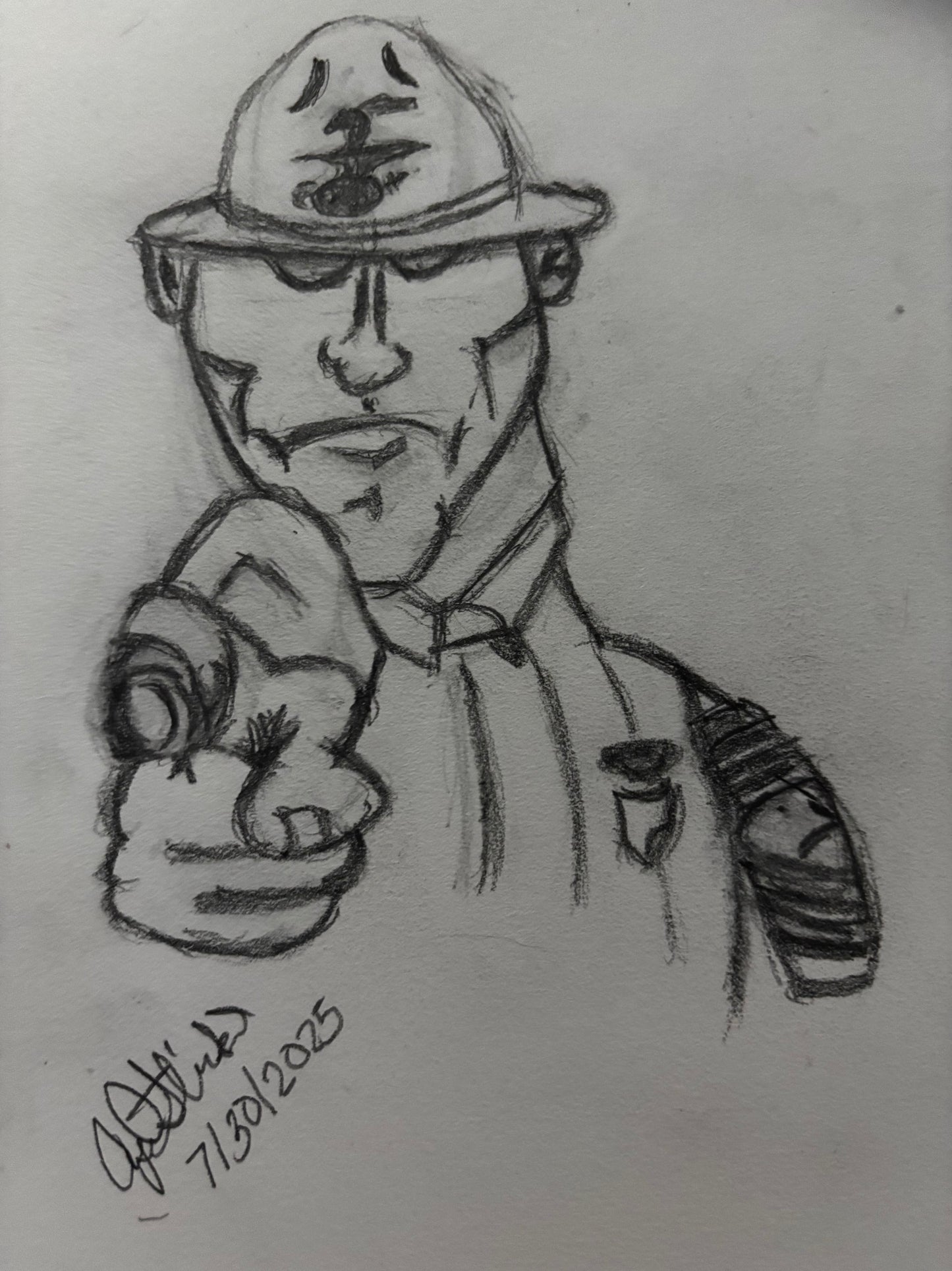 Military sketch drawing