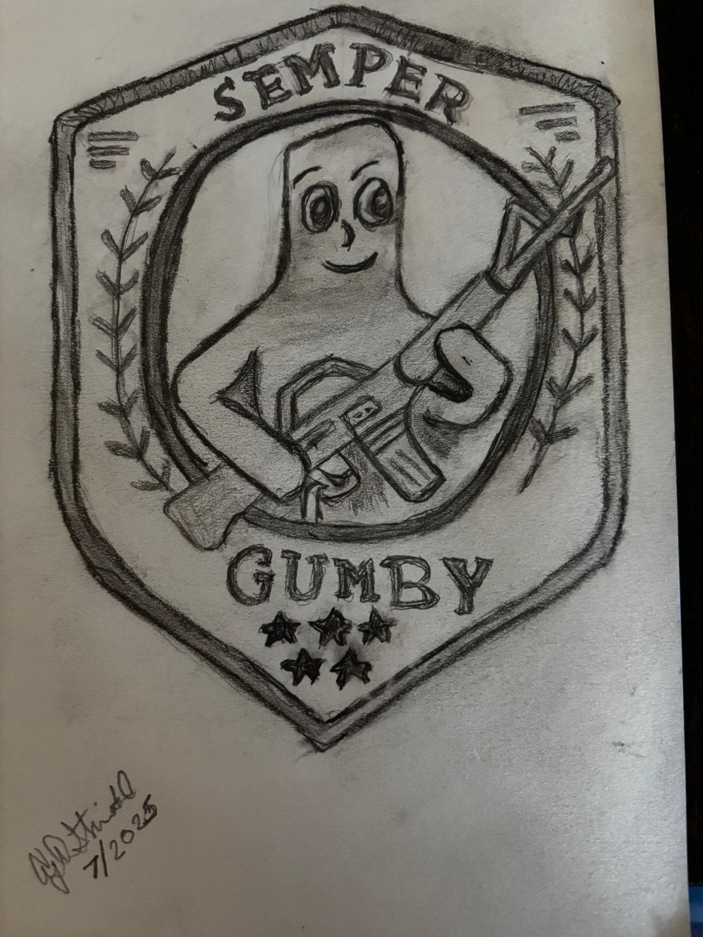 Military sketch drawing